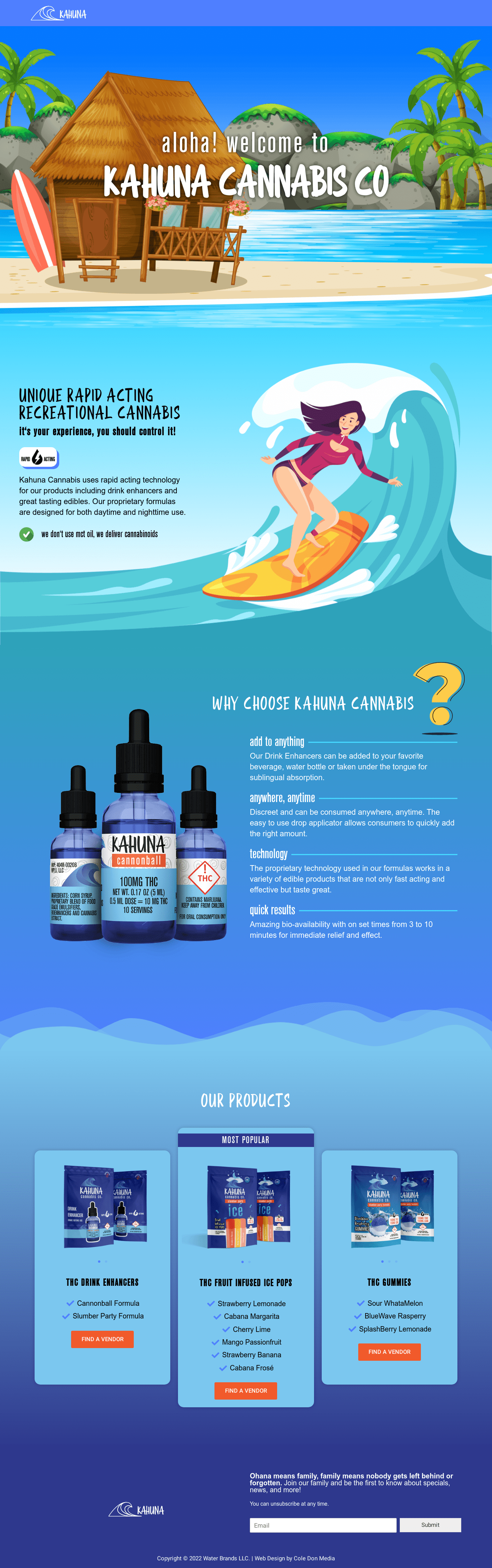 Kahuna Cannabis Web Design