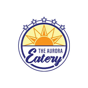 The aurora eatery logo, enhanced for social media marketing.