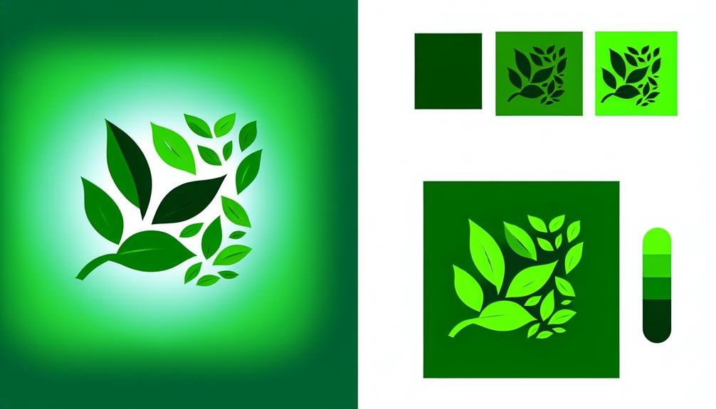 sustainable branding with green logo design