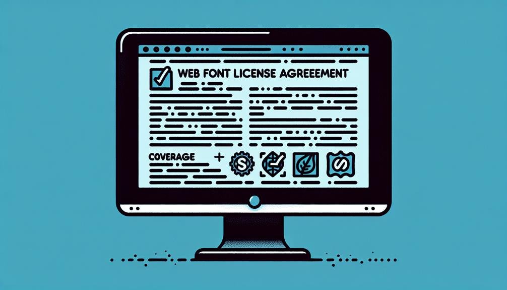 web font license coverage