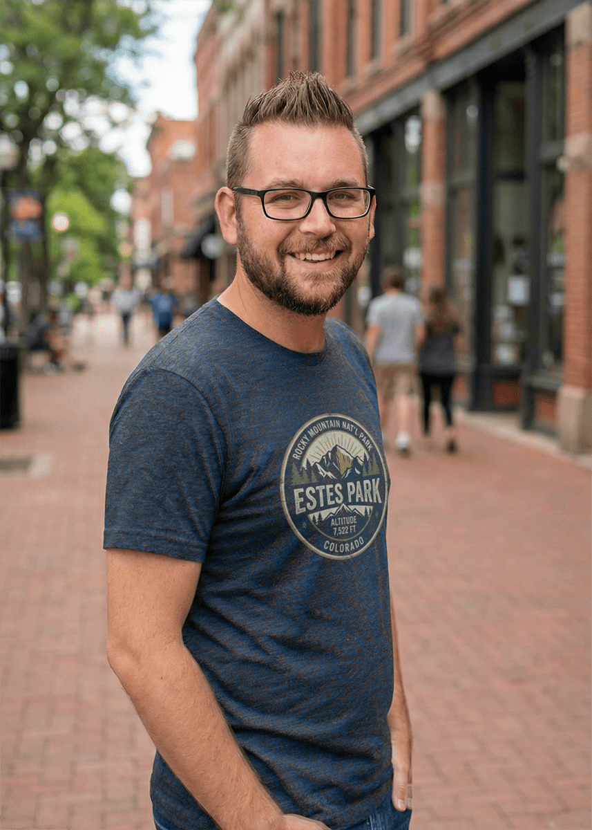 Cole on Pearl Street in Boulder, Colorado