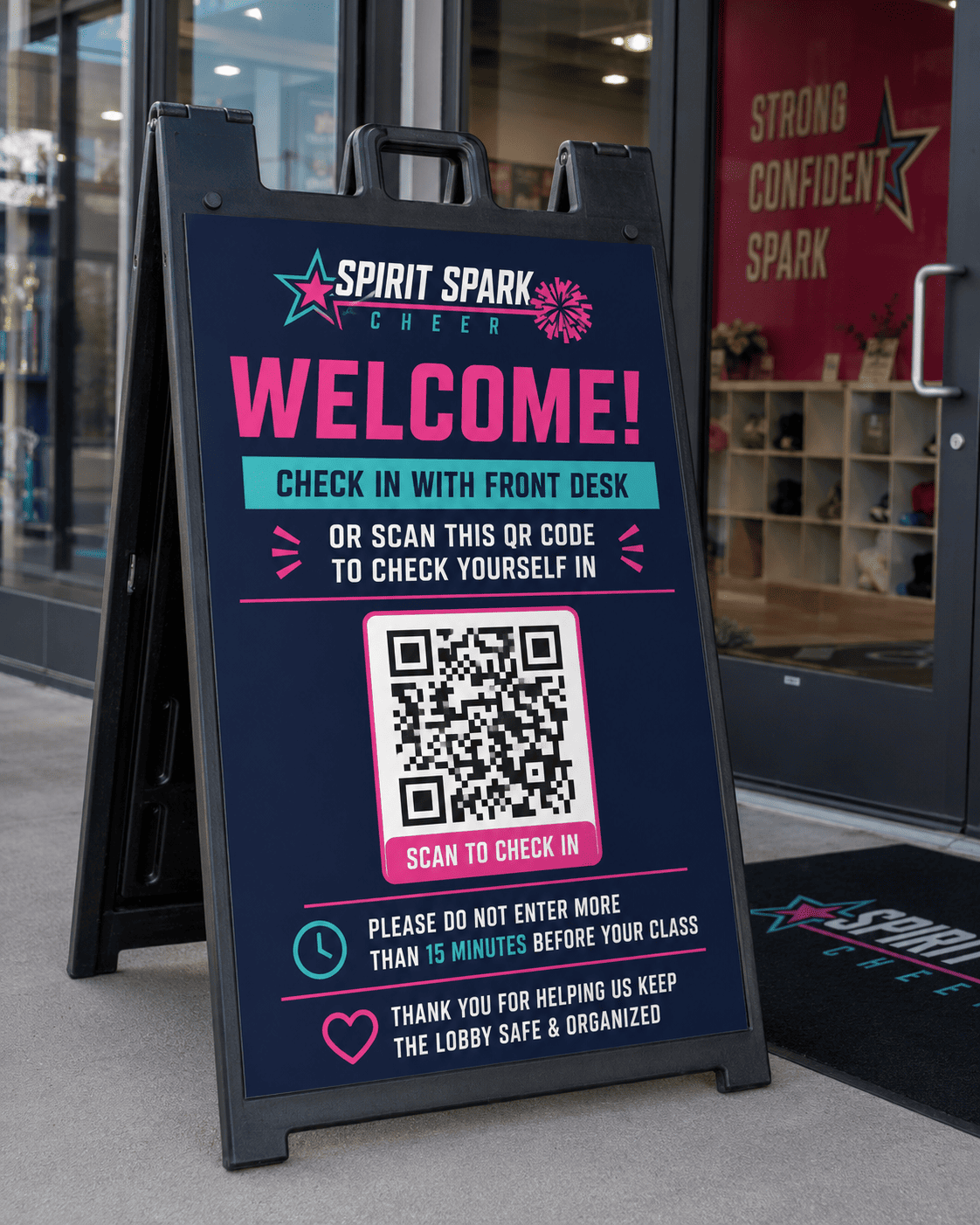 Cheerleading Event A-Frame Signage