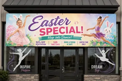 Dance Studio Easter Event Banner