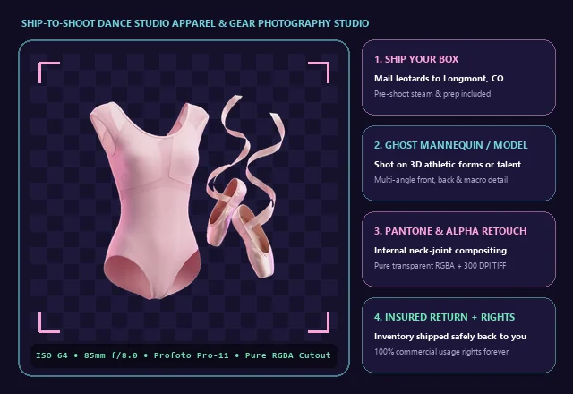 Ship-to-Shoot Dance Studio Apparel & Equipment Photography Studio