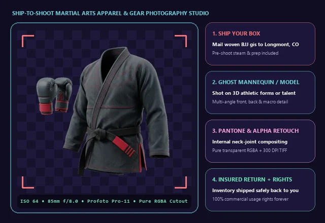 Ship-to-Shoot Martial Arts Apparel & Equipment Photography Studio