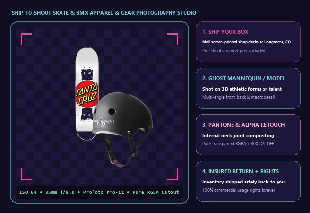 Ship-to-Shoot Skate & BMX Apparel & Equipment Photography Studio