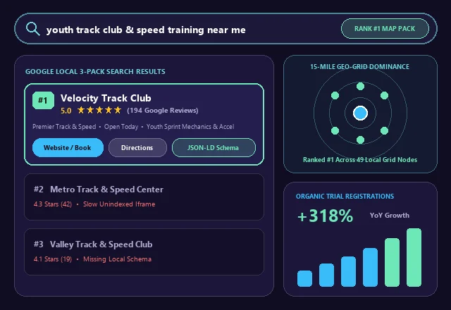 Track & Speed Google Local 3-Pack #1 Ranking & SEO Analytics