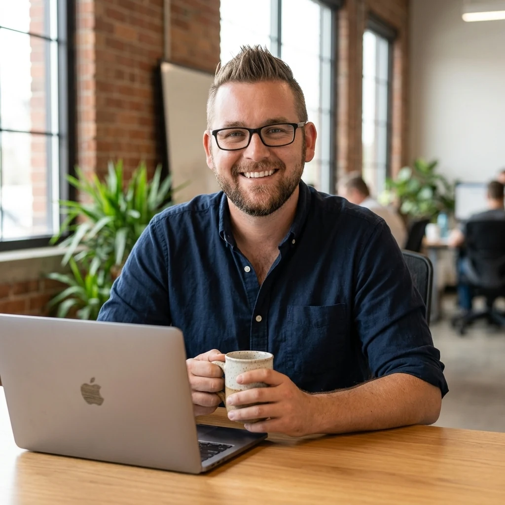 Cole Norton, Principal Full-Stack Engineer and Founder of Cole Don Media, at his desk in Boulder Colorado building high-performance Next.js and React web applications